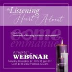 Advent Webinar: The Listening Heart of Advent with Daryl Moresco 17 December
